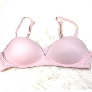 PINK Victoria’s Secret Pushup Bra 36A Wirefree